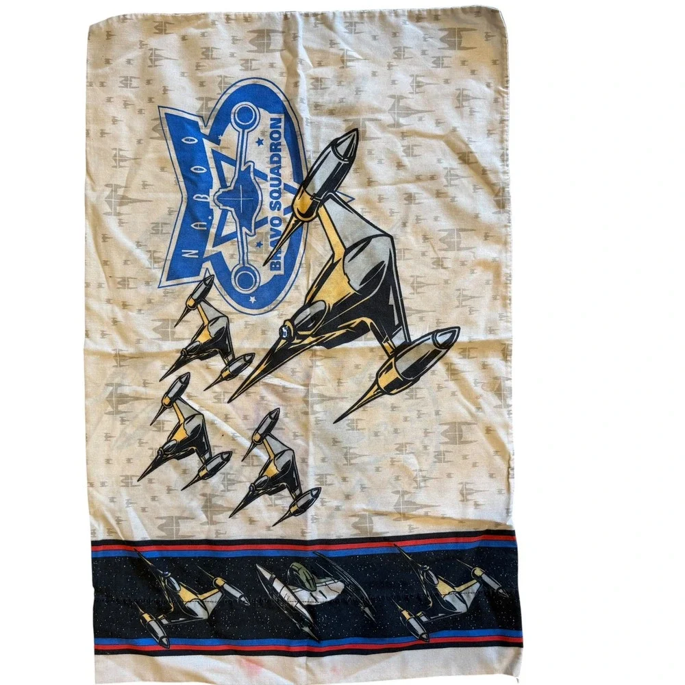 Star Wars Pillowcase Kids Standard Multicolor Naboo Bravo Squadron Starfighter